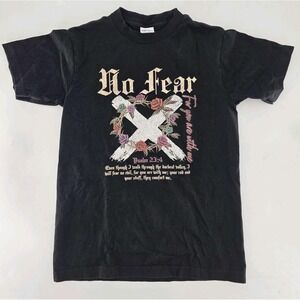 Shaka Wear Adult SZ: S - Graphic T Shirt - No Fear - Religious- Psalm 23:4 - God